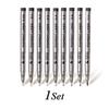 9pcs/Set Waterproof Needle Pen for Art Black Hand-Drawn Hook Stroke Sketch Pen Student Drawing Tool
