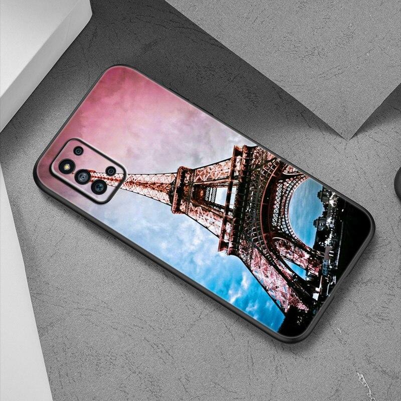 Love Paris Eiffel Tower Case For Samsung Galaxy A12 A02S A22 A32 A52 A72 A71 A51 A41 A31 A21 A11 A50 A70 A10S A20S Black Cover