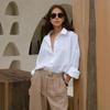 Bornladies Spring Summer Versatile Lazy Casual Shirt Women's Fashionable Solid Color Loose Shirt Cardigan Shirt
