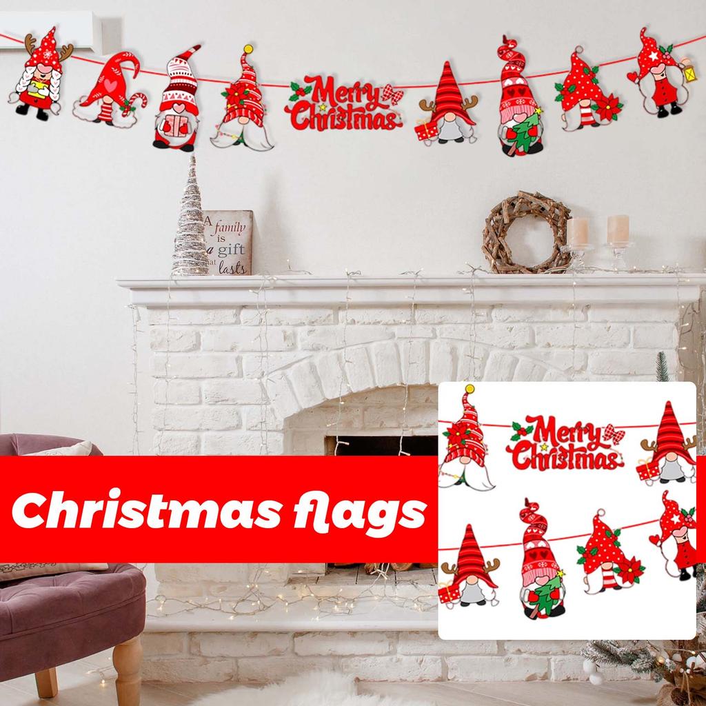 Bandeira de Natal Floco de Neve Boneco de Neve Papel de Carta Bandeira Layout de Local de Festa de Feriado Puxar Flor