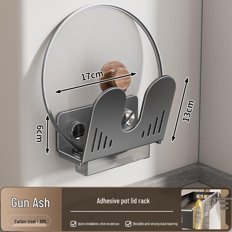 Wall-Mounted Draining Pot Lid & Cutting Board Rack - Multi-Functional Kitchen Storage