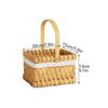 15cm Round Woven Basket with Artificial Flowers Handmade Home Decor Gift