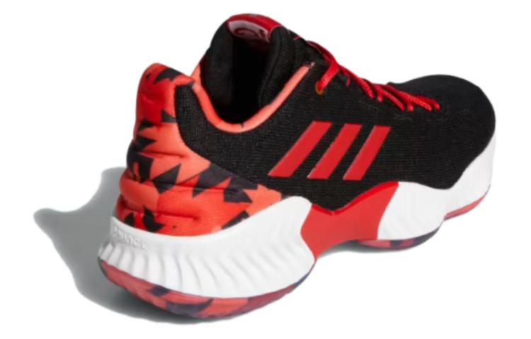 adidas Pro Bounce 2018 Abrasion Resistant Breathable Low Top Running Shoes Unisex Black Red F36943