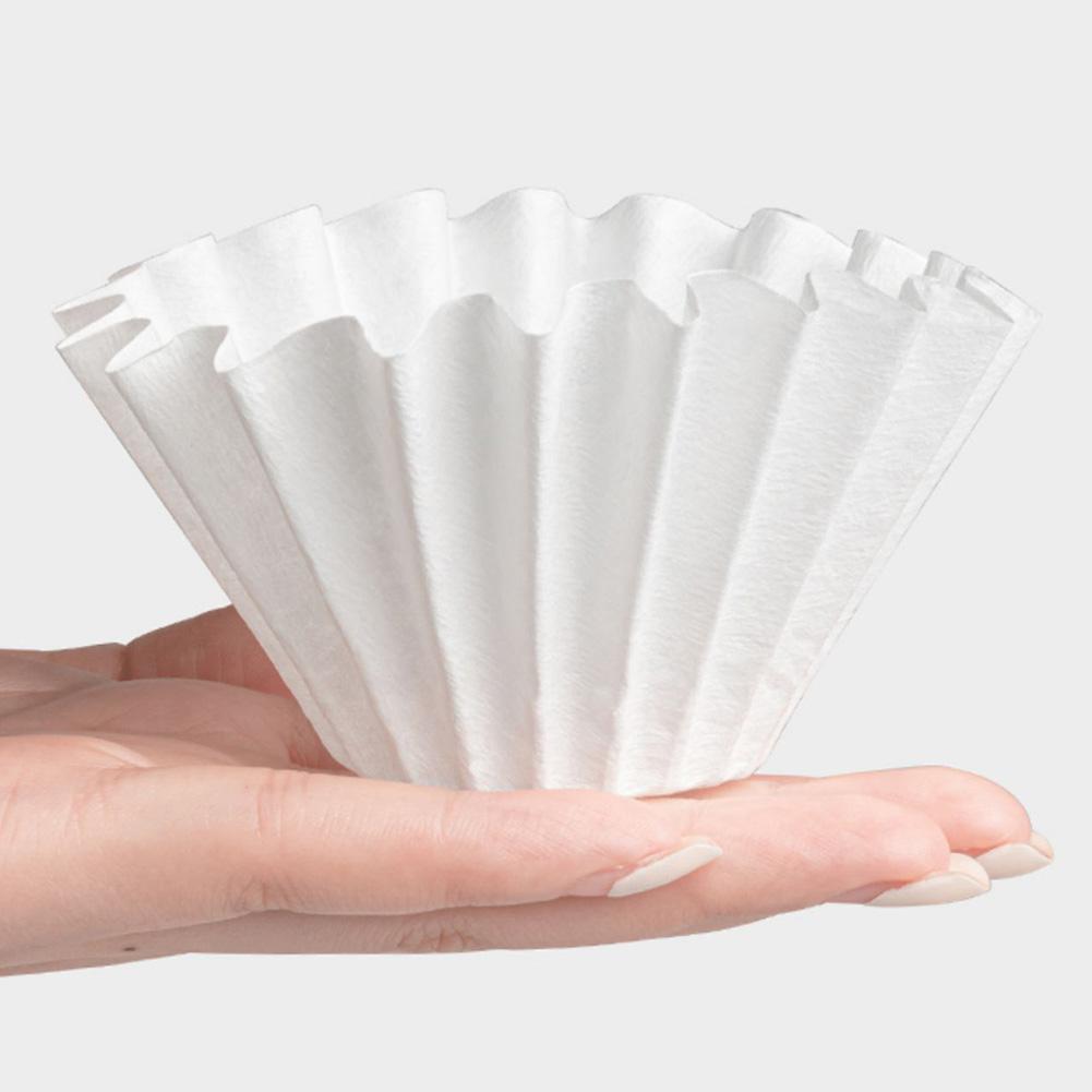 50pcs Coffee Powder Cup 155/45 Cake Cup Shape Coffee Filter Paper Pour Over Filtration Bag for Home