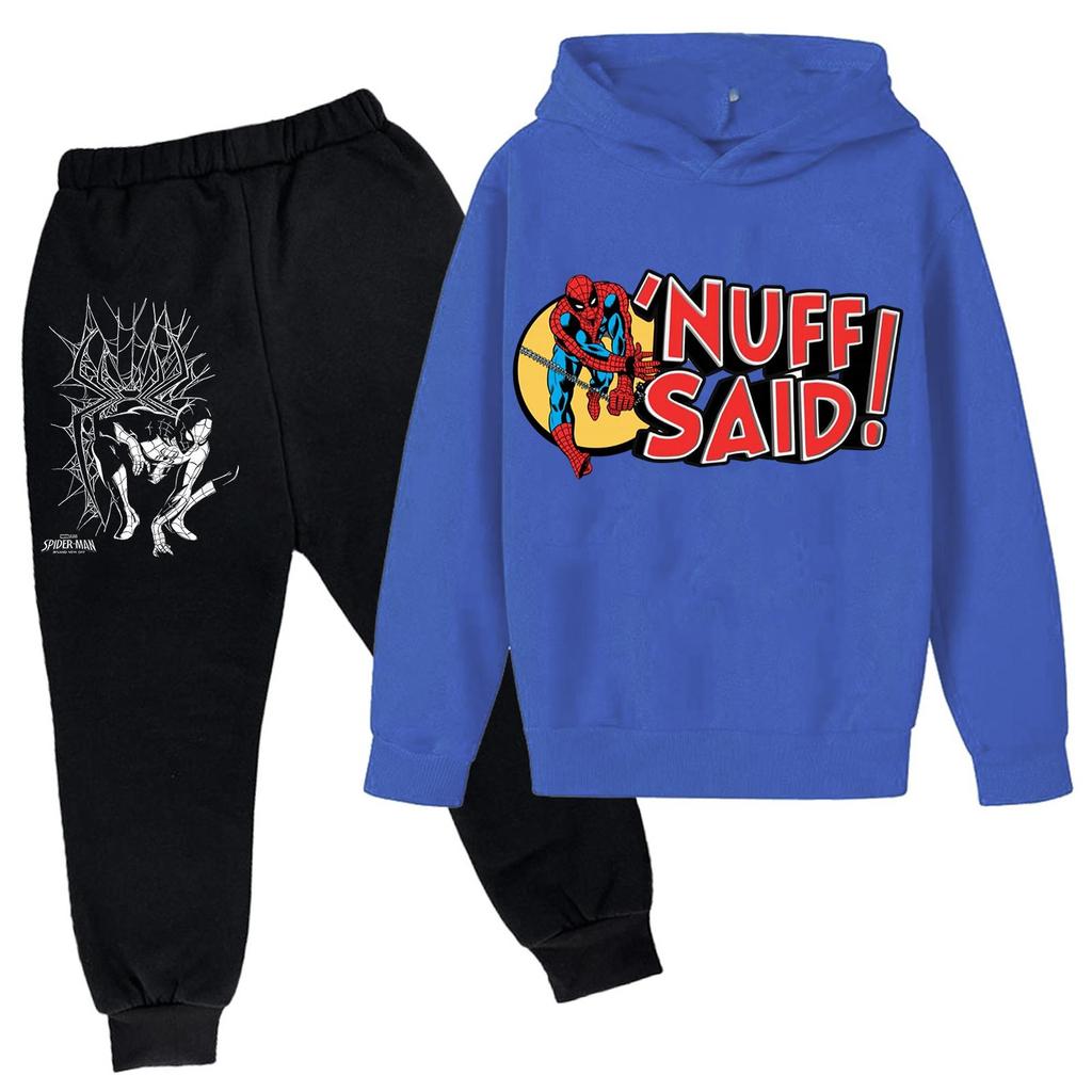 Kids Trendy Printed Pullover Hoodie and Sweatpants Set - Loose Fit Long Sleeve Casual 2 Piece Outfit