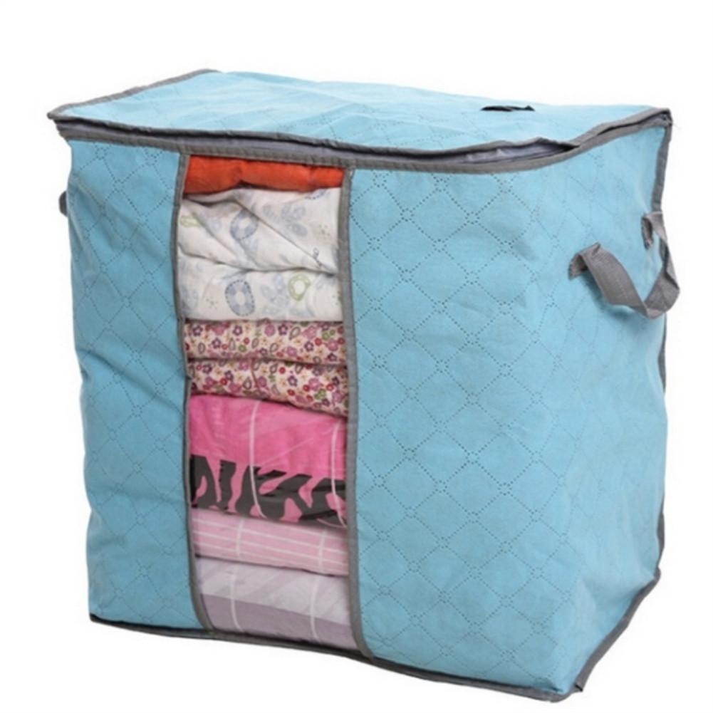 

Storage Organizer Blanket Bag Clothes Quilt Bedding Duvet Zipped Handles Laundry Storage Bag blue#0