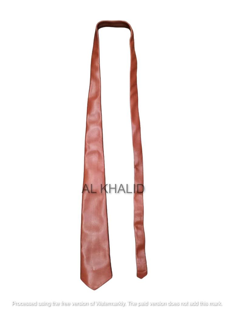 Unique Leather Tie For Men 100% Genuine Lambskin Brown Formal Stylish Look