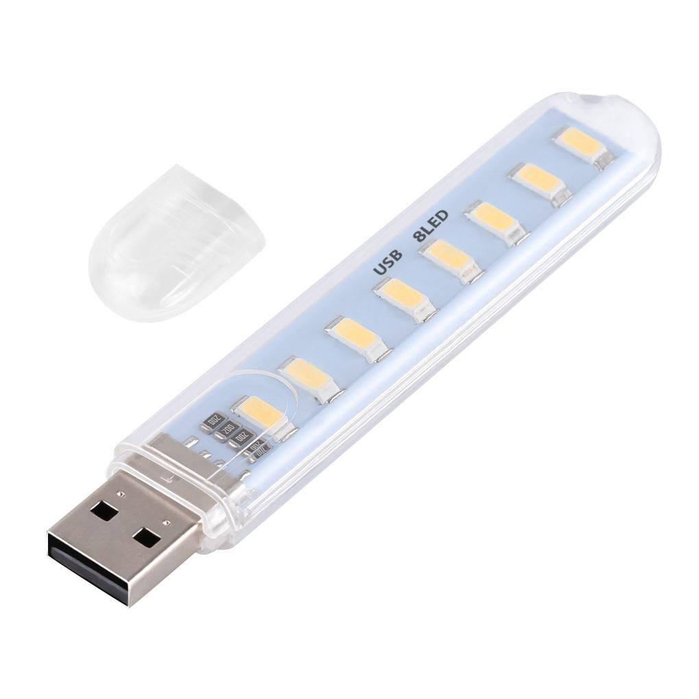 2Pcs/3Pcs Mini Portable USB LED Book Light DC5V Ultra Bright Reading Book Lamp 3leds 8leds Lights For Power Bank PC Laptop Notebook