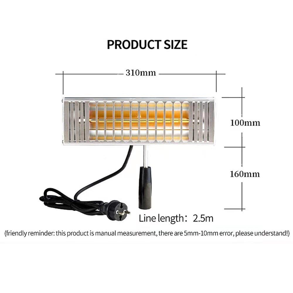 DATOUBOSS Portable Infrared Paint Curing Lamp 1000w Handheld Shortwave Infrared Heating Light Car Body Repair Tool