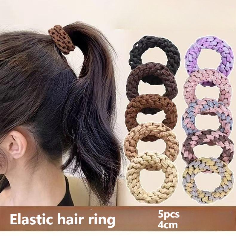 5pcs/bag High Elastic Durable Rubber Bands for Women Without Damaging Headwear Female Hairbands Hair Style Accessories for Women