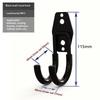 Heavy Duty Wall Mount Metal Hook Garage Organizer Bicycle Ladder Hanger Anti Slip Storage Hook For Garden Tools Home Workshop
