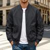 Men's Flight Jacket Loose Fit Casual Baseball Collar Coat for Fall Winter