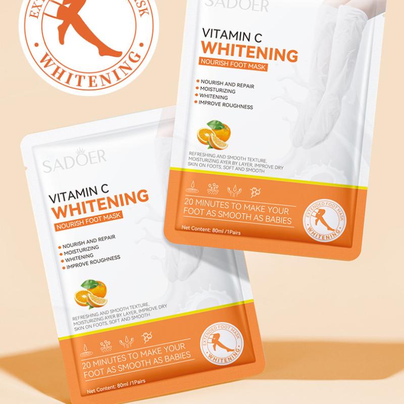 Bělící maska na nohy 80 ml SADOER Vitamín C Hydratační tablety