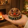 Stress Reducing Desk Accessories Christmas Bun Squeeze Toy with Steamer, Soft Sensory Fidget Toy, Cute Fun Stocking Stuffers Slow Rising TPR Glitter,