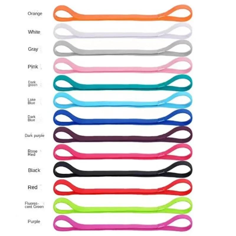 1Pcs Simple Unisex Sports Hairband Non-Slip Silicone Strip Sweat Guide Elastic Headbands Yoga Running Fitness Hair Accessories
