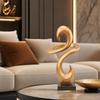 Modern Abstract Sculpture gildedToned Decor Fluid for Living Room, Hotel Lobby