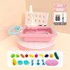 Lavello da Cucina Giocattolo Elettrico Lavastoviglie Lavello Stoviglie Casa delle Bambole Giocattoli per il Gioco di Ruolo per Bambini Ragazzi Ragazze