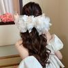 New Mesh Flower Bow Tie Hair Clip for Women Fashion Large Sweet Hairpin Barrettes Headdress Sweet Bride Hair Accessories