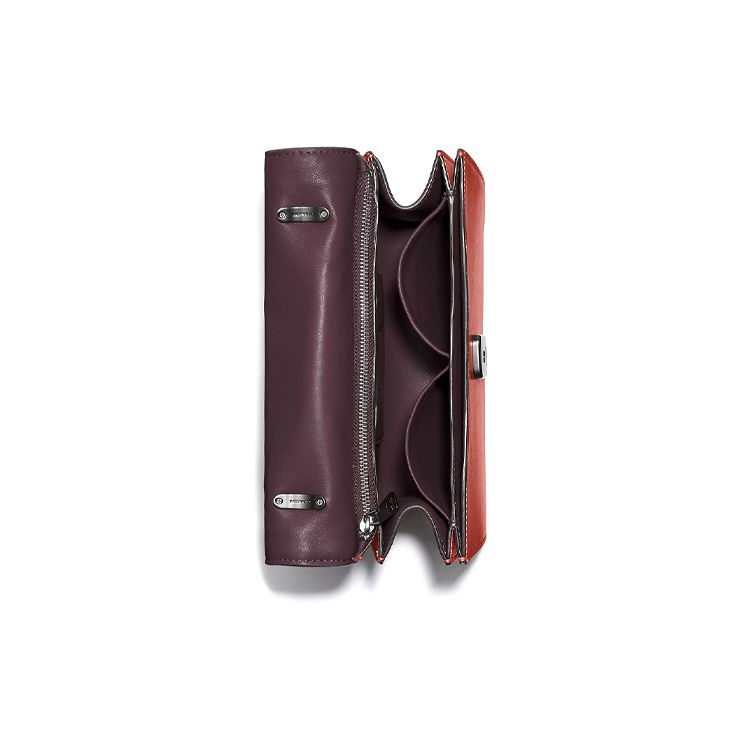 Coach Alie 23 Horse And Carriage Buckle Flap Leather Small Shoulder Crossbody Bag Women Bags Red C2277-V5SAR
