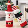 Christmas Wine Bottle Cover Set Santa Snowman Woven Wine Bottle Bags for Christmas Party Dinner Table Decorations New Year Gifts