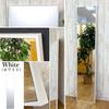 Stylish white wall slim 22cm wide x 153cm with a thin wooden Suitable for entryways and other WH full-length mirror, design, high, frame. spaces.
