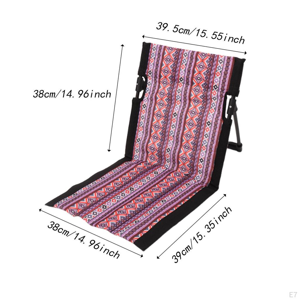 Outdoor Beach Lounger Chair Cushion Floor Seat Foldable Mat for Road Trip Camping