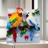 Creative Wall Art Frame Sharks Eagles Panda Model Brick DIY Micro Animal Particle 3D Painting Building Block Toys Adults Gift