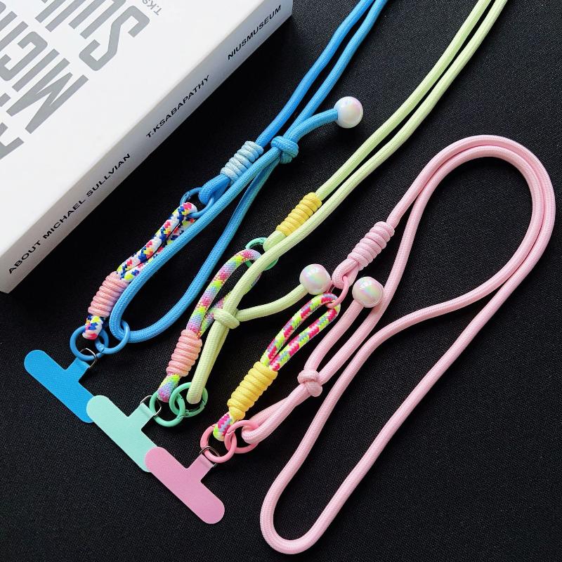 1Pcs Multi-Functional Adjustable Fancy Lanyard Simple Two-In-One Mobile Phone Lanyard Crossbody Strap Diy Wrist Short Rope