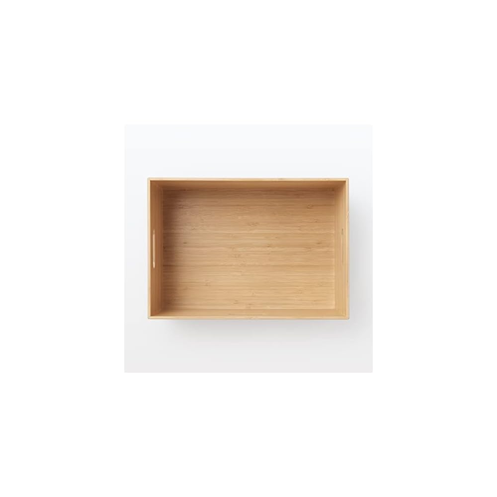 MUJI Stackable Bamboo Rectangular Storage Box, Medium, 37cm (W) x 26cm (D) x 165cm (H), Item No.