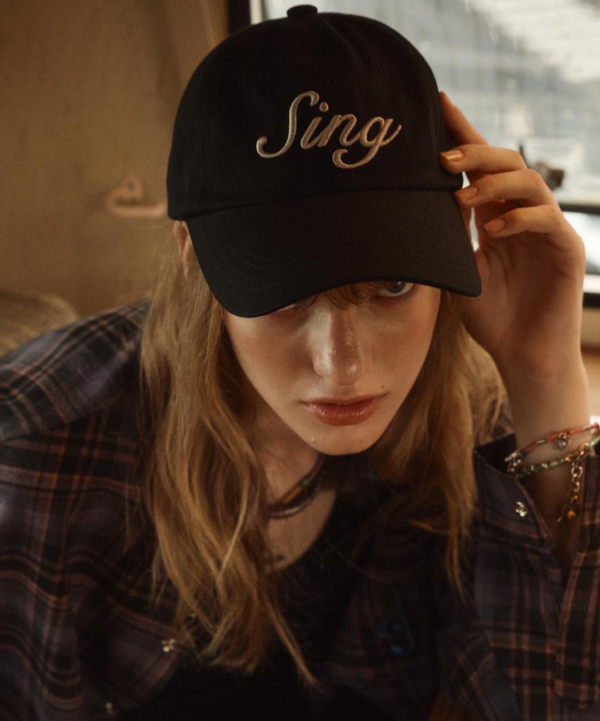 2113 STUDIO Sing Logo Ball Cap Black