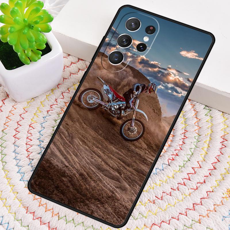 Moto Bike Motocross soft Silicone Phone Case For Samsung Galaxy note 10 pro S26 S25 S24 S23 S22 S21 Plus S25Ultra Capa Cover