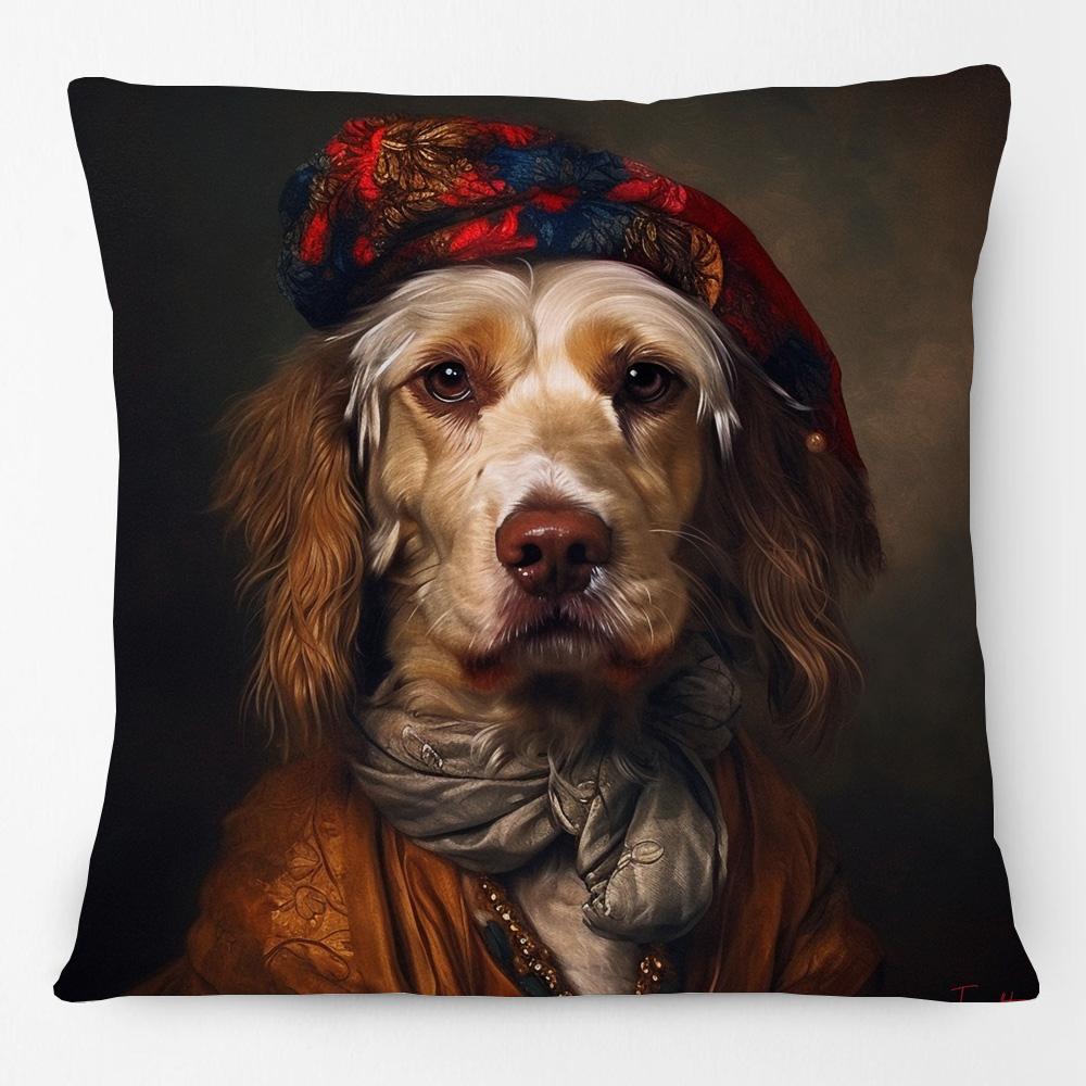 European Retro Vintage Royal Animals Portraits Leopard Panther Dog Cat Cushion Covers Sofa Pillowcase
