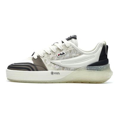 Mixa Tela Cuero Sintético Moderno Retro Casual Zapatillas de Caña Baja Zapatillas Mujer Blanco Negro F12W223101FWB