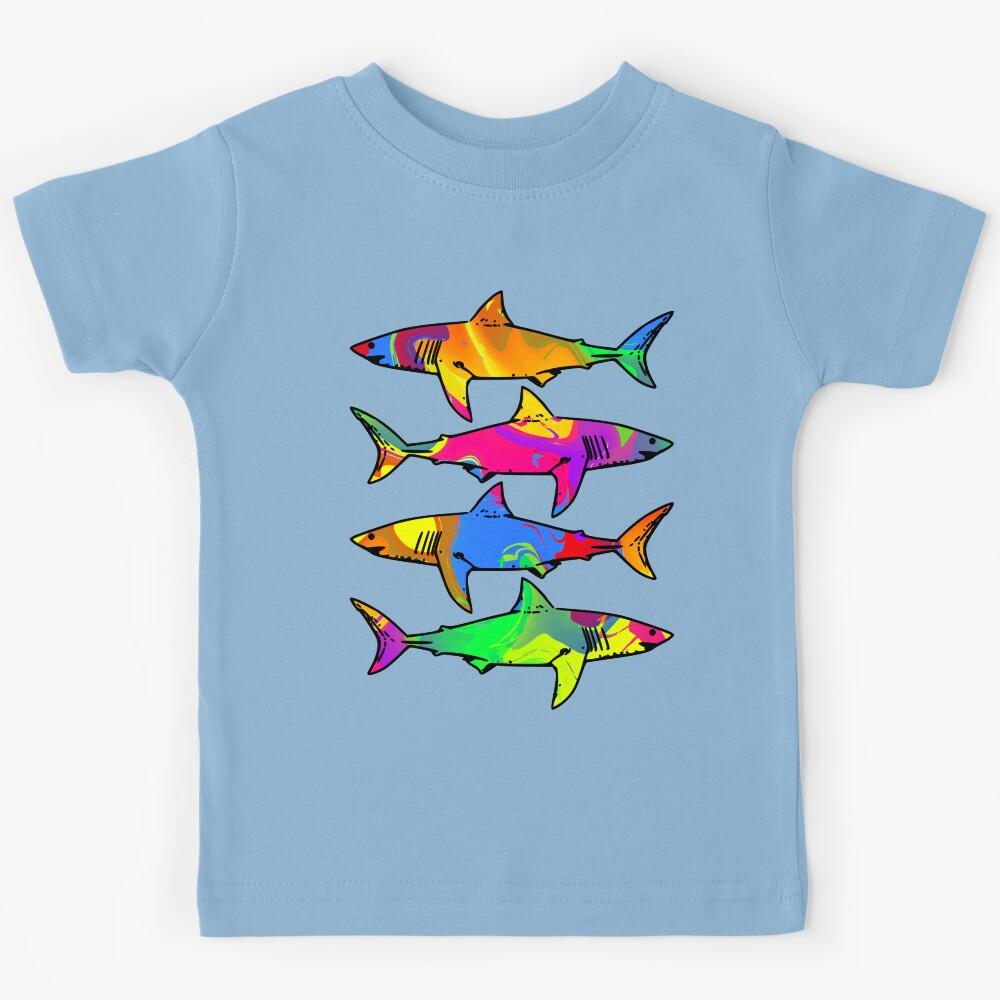Colorful Sharks Kids T-Shirt 150