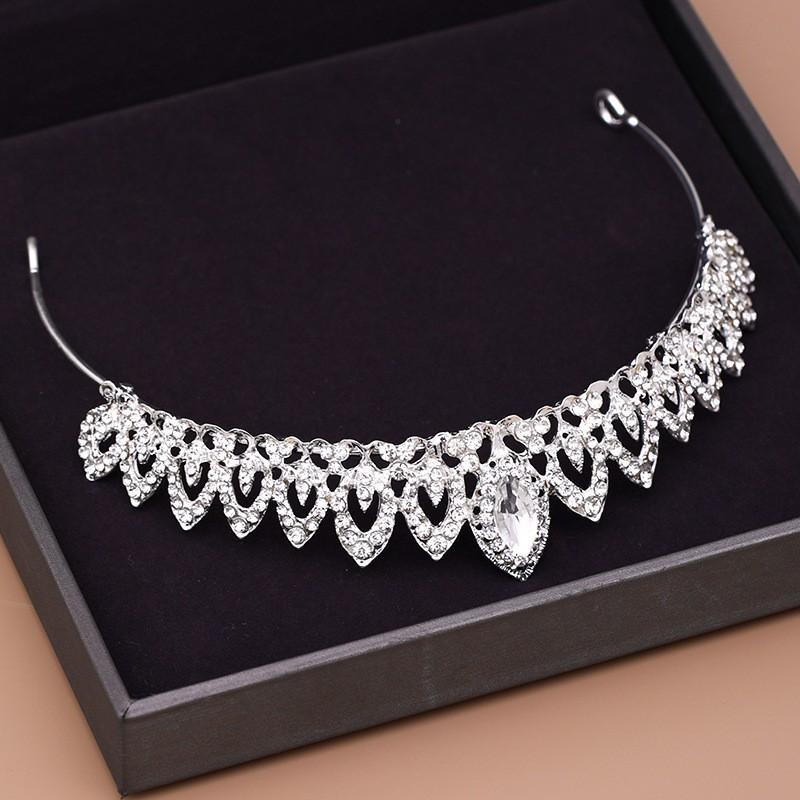 Bride's Crown Alloy Rhinestone King's Crown Hair Band Hair Accessory Bride's Wedding Headwear and Accessories