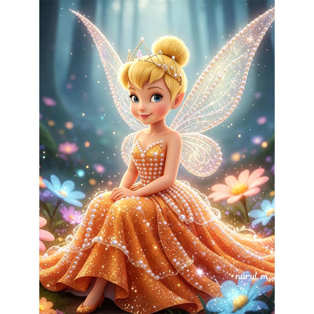 

Disney Magical Fairy Little Dinkle Pearl Pattern Decoration Its Surface Features Pearl Patterns Making It Highly Suitable for Home Decoration 35x45cm