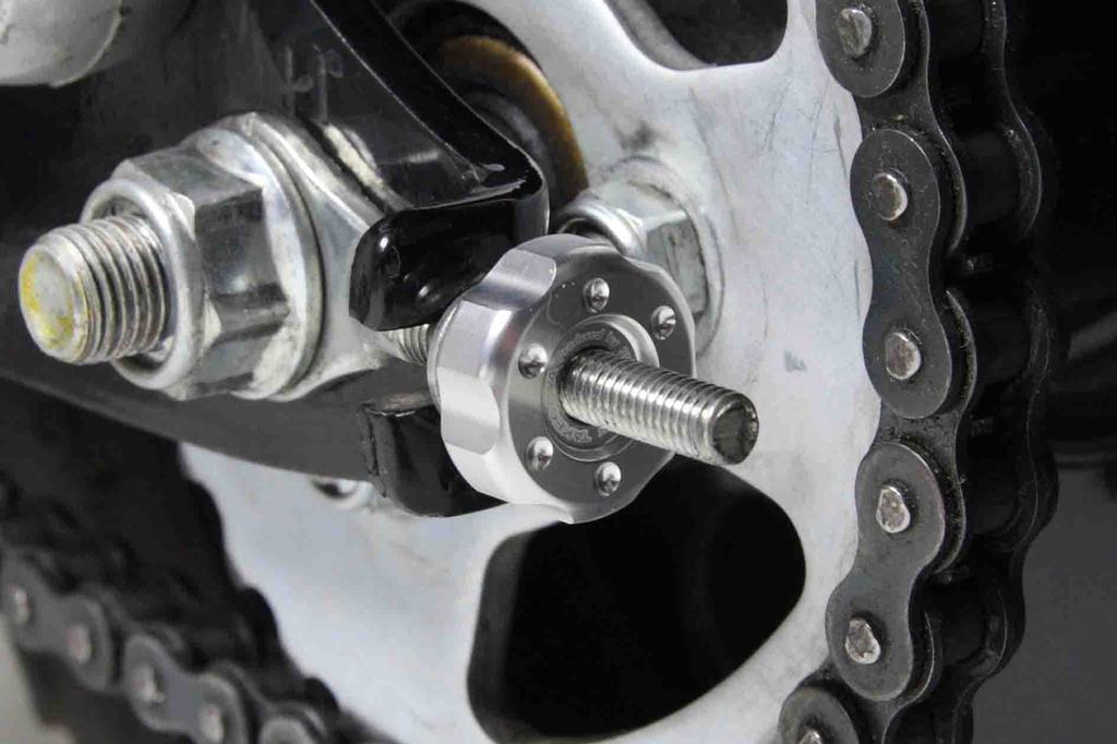 SP Takegawa Silver Drive Chain Adjustment Nut for Dax 125/CT125/Monkey/Super Cub, etc. (Product Code 06-03-0015)