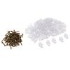 100PCS Plastic Glass Retainer Transparent Mirror Cabinet Fix Clips