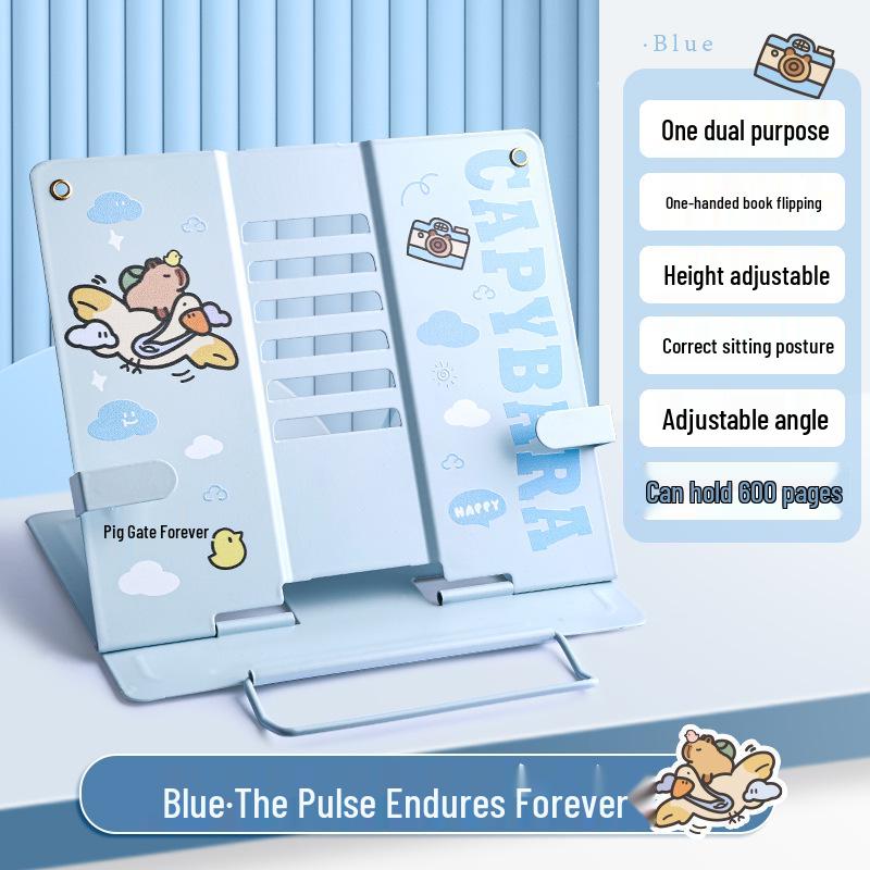 Kaba Bear Adjustable Reading Stand - Multifunctional Metal Book Holder for Students