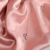 Hollow Little Star Five-pointed Star Inlaid Diamond Pulling Adjustment Tassel Necklace Temperament Clavicle Chain Women