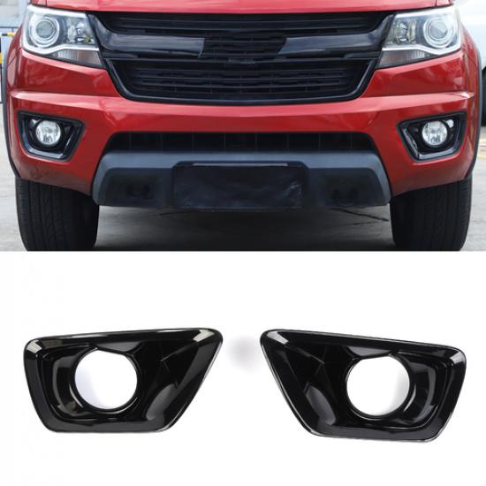 

2PCS Black Fog Light Lamp Bezel Cover Trim For 14-18 Chevy Colorado Accessories