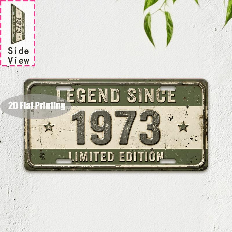 Vintage Distressed City Coordinate Year Slogan License Plate Metal Tin Sign Retro Wall Decor For Bar Cafe Home Garden