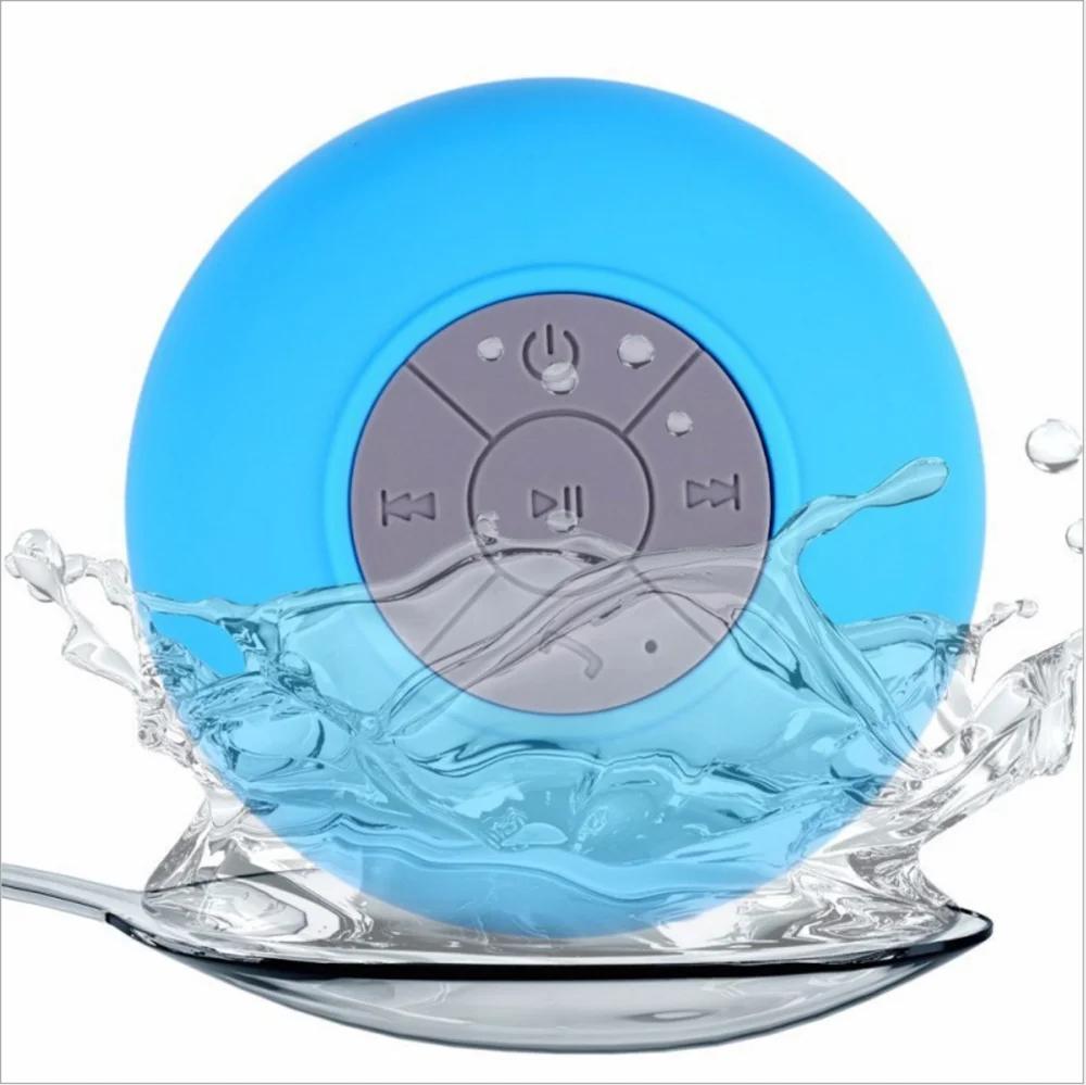 Rechargeable Bluetooth Wireless Waterproof Built-in Mic Speaker  Large Suction Cup Stereo Speaker Mini Outdoor Loudspeaker