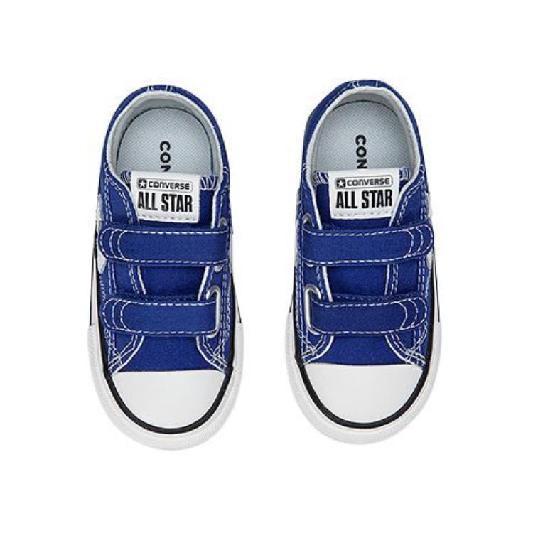 Converse Star Player 76 Easy-On Low TD Blue Vintage White Baby Sneakers Black A10389C