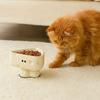 Cartoon Ceramic Cat Bowl High Footed Anti-ant Cat Bowl Slow Eating Bowl  Cat Feeding