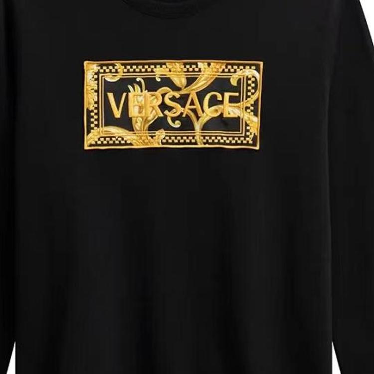 VERSACE Sweatshirts Men's Black Crew Neck Moderate Regular A89518S-A234889 -5B000