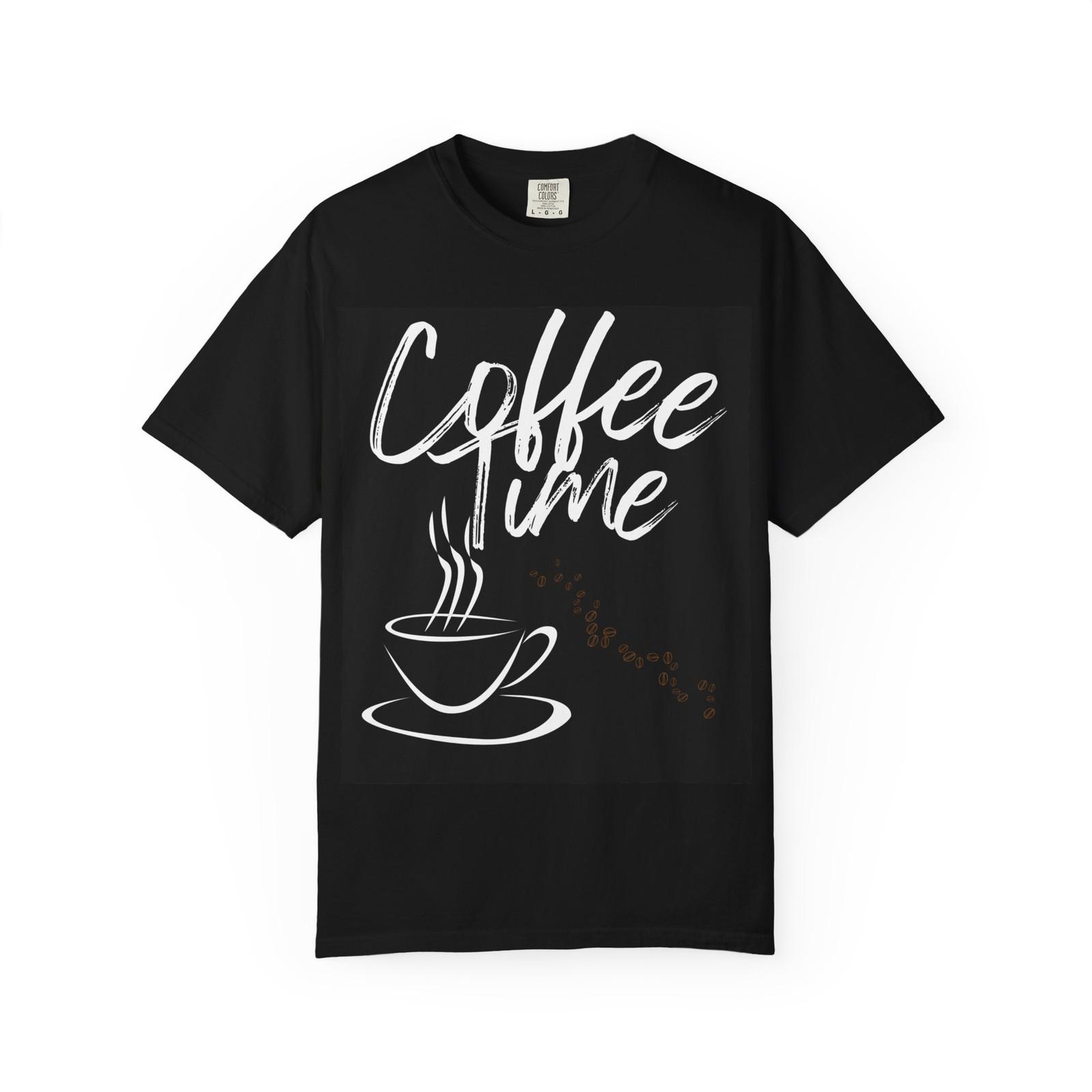 Coffee Time T-Shirt — Retro Script Coffee Cup Tee for Coffee Lovers S