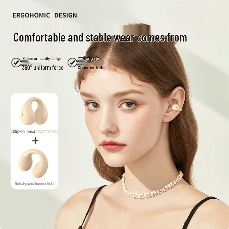 Xingfengdun T21 Ear-Clip Bluetooth 5.3 True Wireless Earphones with LED Display