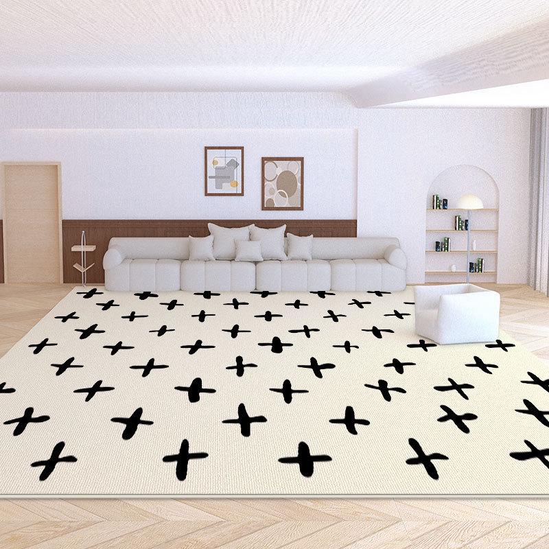 Covor de Lux Crem Catifea Wabi-Sabi Nordic Minimalist pentru Living