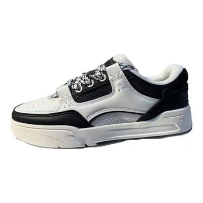 Slip Resistant Shock Absorbing Lightweight Low Top Skate Shoes Women Sneakers Ivory-White Basic-Black 122338040S-4